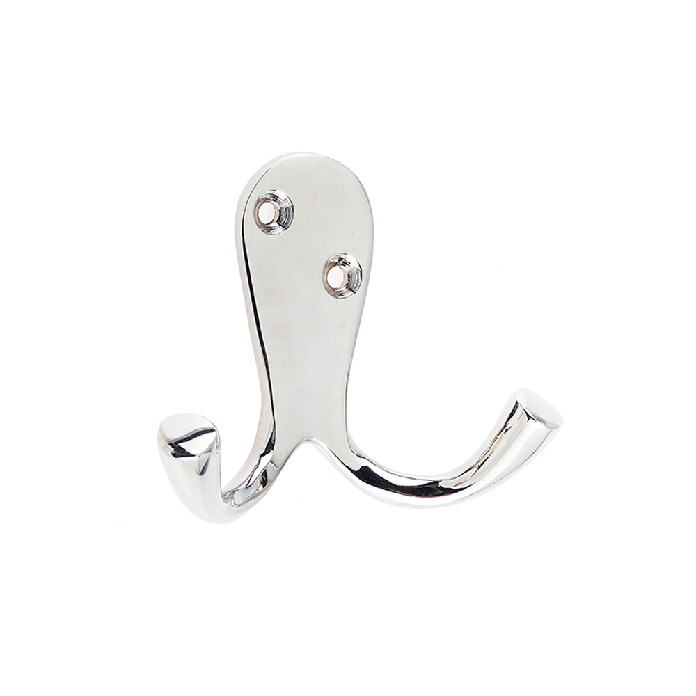 Dart Double Robe Hook (53mm) - Polished Nickel